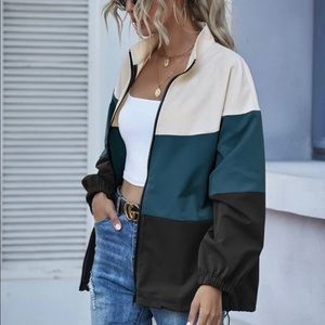 SHEIN Zip Up Windbreaker Jacket